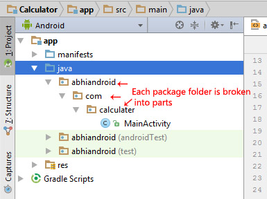 package folder android studio split broken