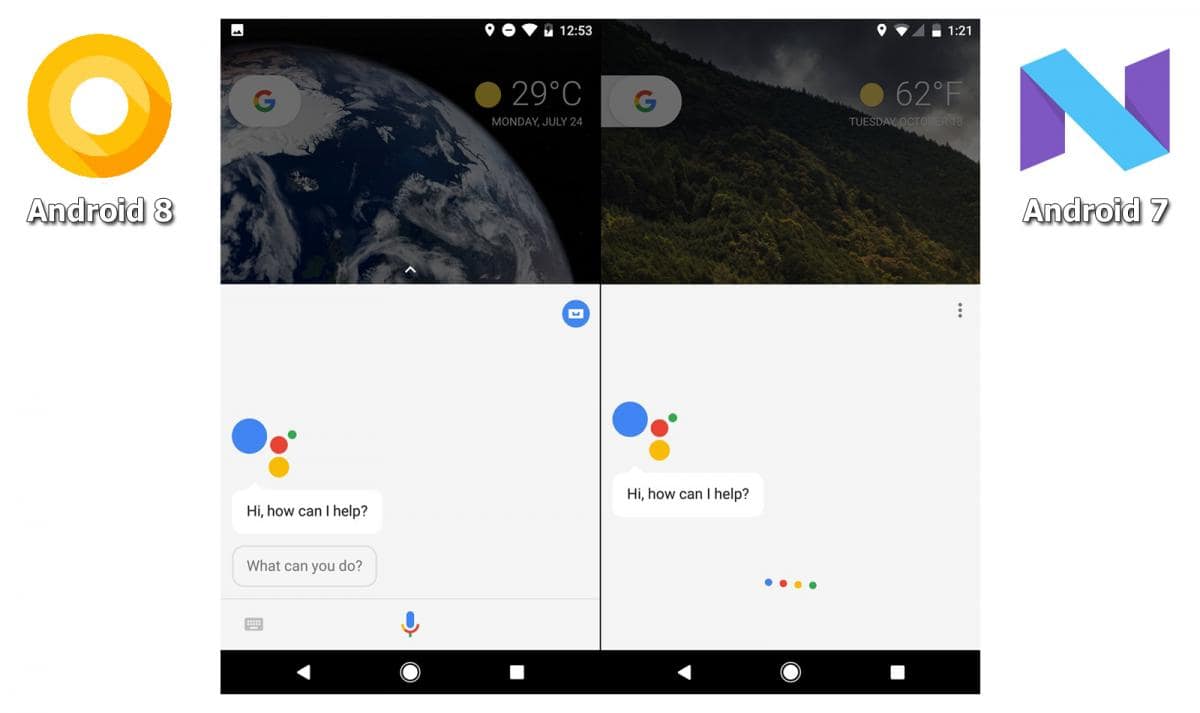 Отличия андроид 8 и 7 - ассистент