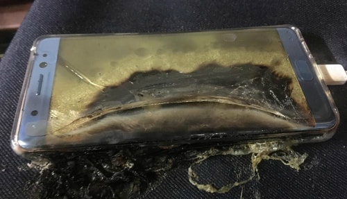 Сгоревший Galaxy Note 7