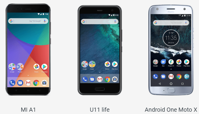 Смартфоны на Android One