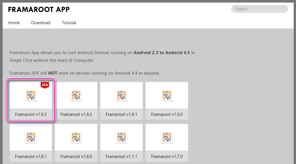 Официальный сайт Framaroot для Андроид