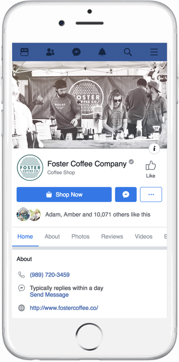 Facebook Page of Foster Coffee Company