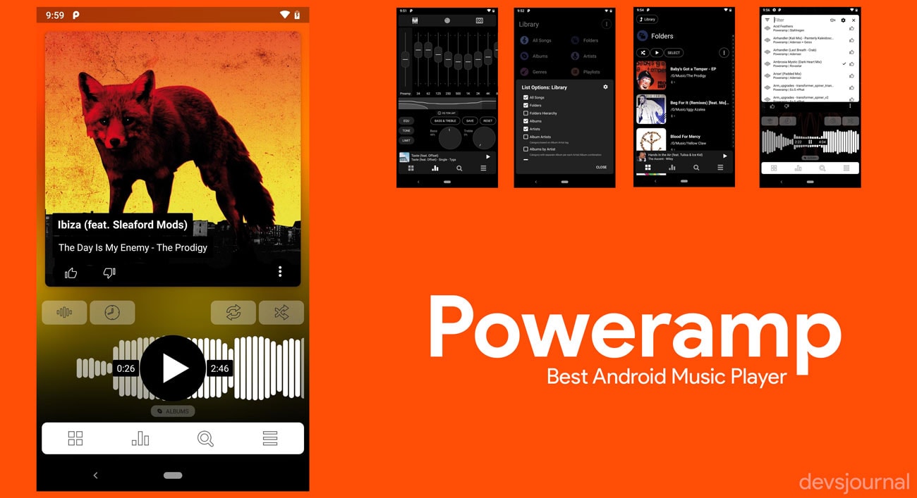 Latest Material design Poweramp best Music player for Android