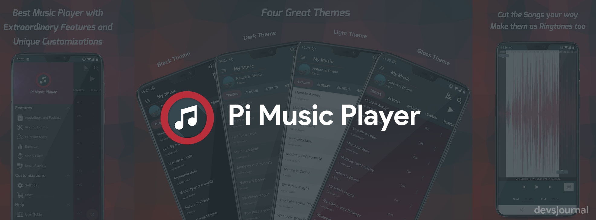 Pi Music Player Best Android Music Player with Audiobook and Podcast