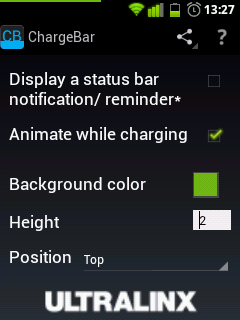 Как должен выглядеть индикатор заряда батареи на Android