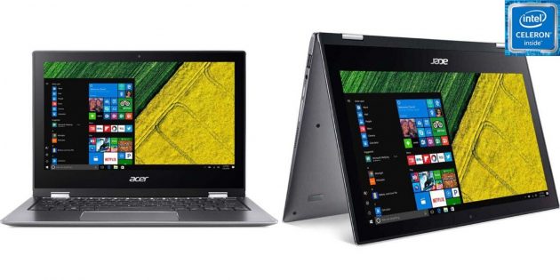 Дешёвые ноутбуки: Acer SPIN 1 (SP111-34N-C9ET)