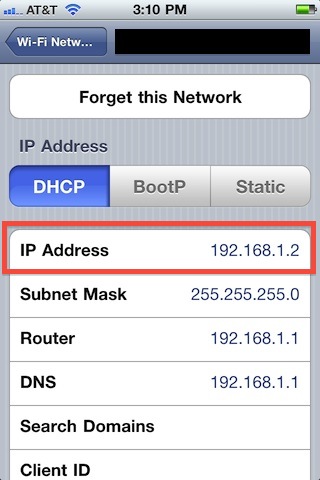 The iPhone IP Address