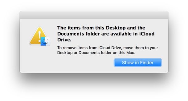 iCloud desktop and documents