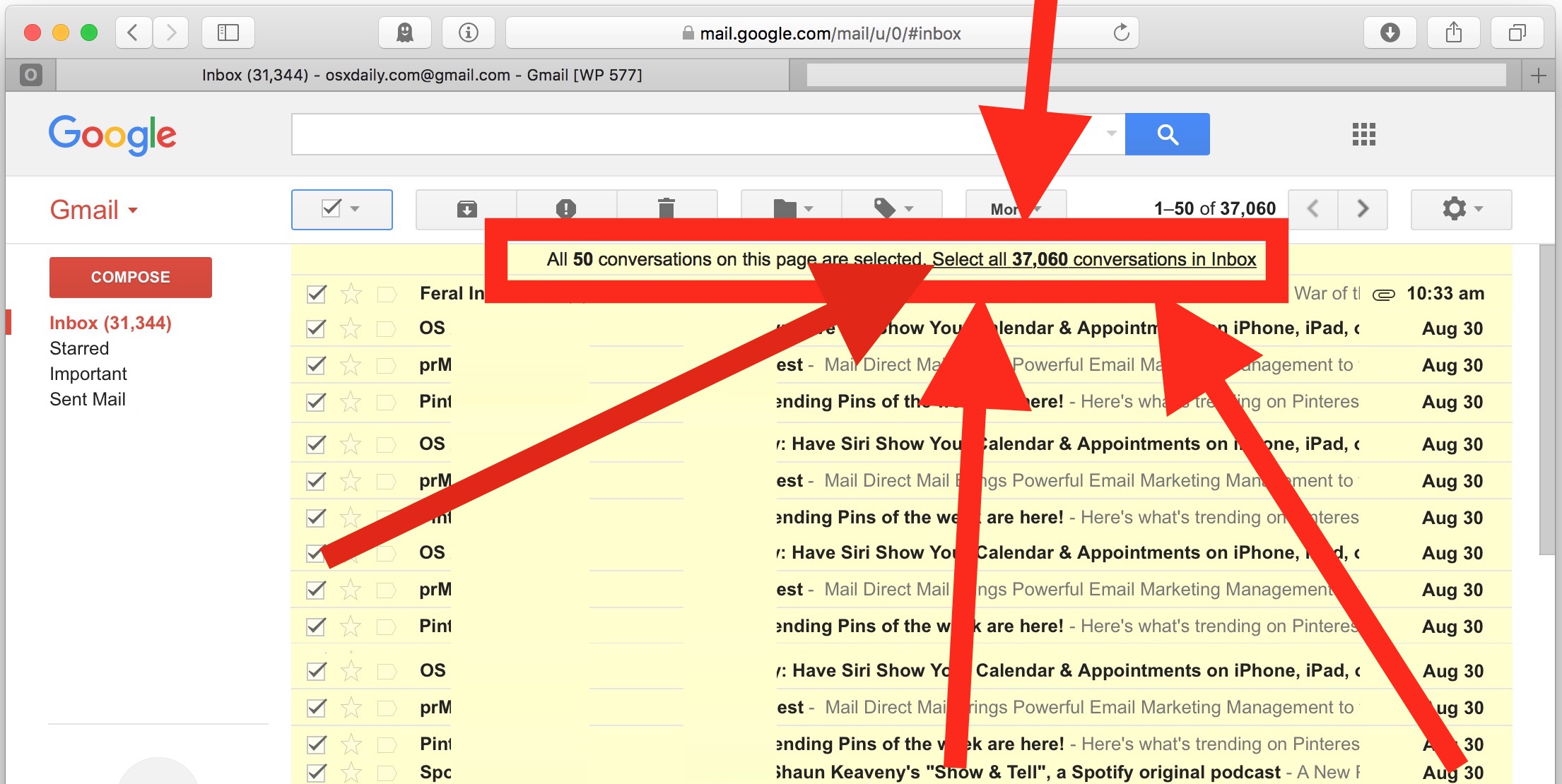 How to delete ALL Gmail emails from Google mail account