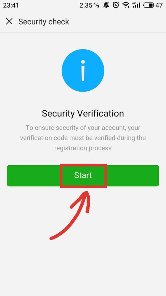 Start Security verification