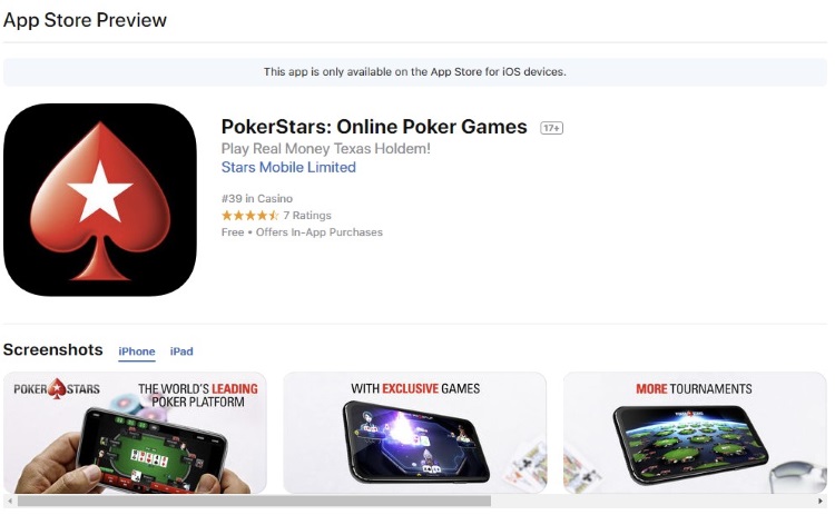 PokerStars for iOS