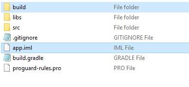 App folder files