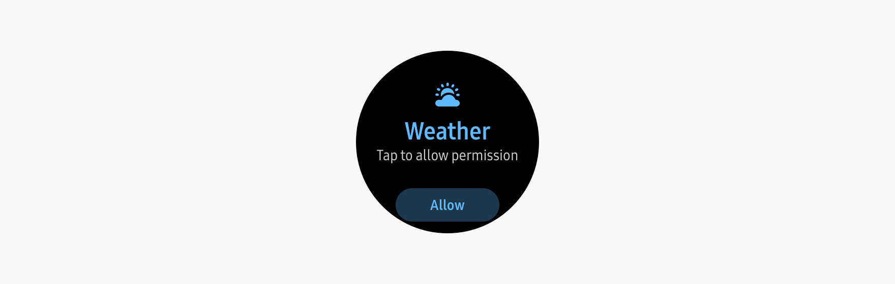 User can tap to move to Permission pop-up