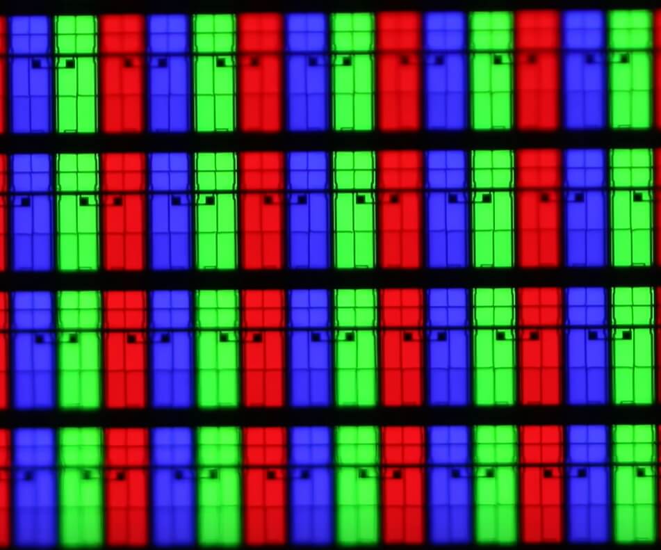 структура пикселей RGB
