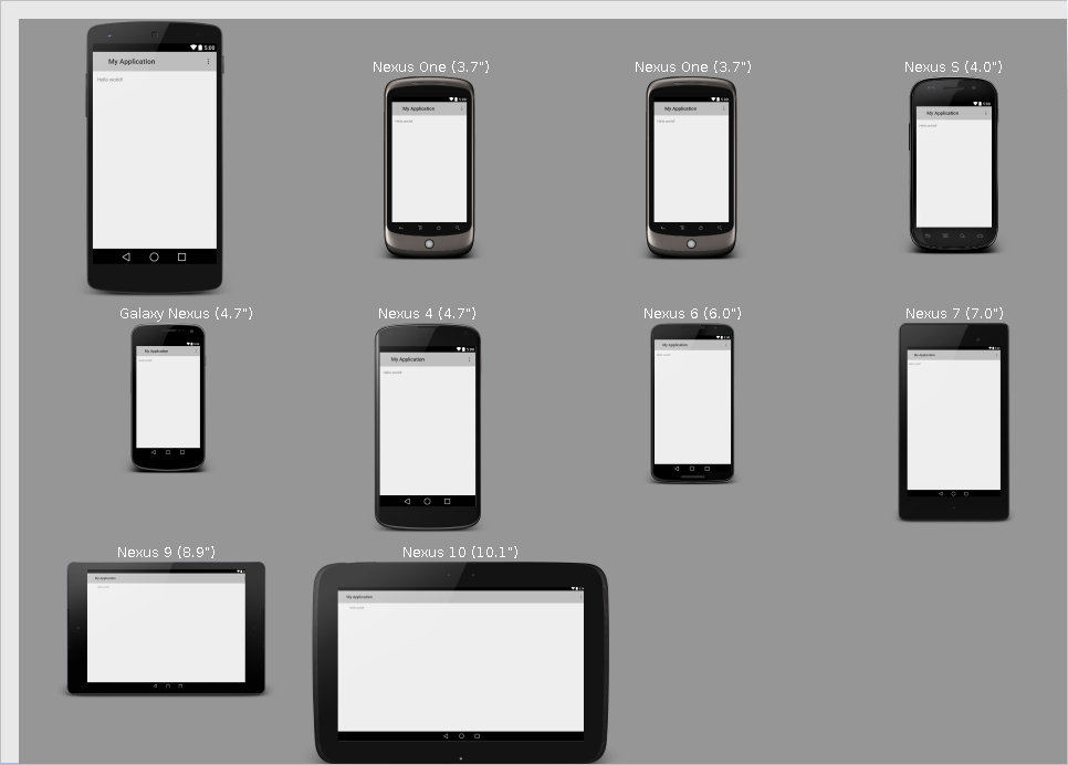 Preview All Screen Sizes Android Studio