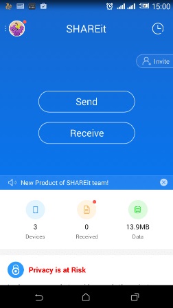transfer files from android to pc-shareit android