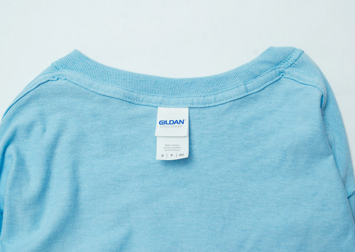 An inside out blue t-shirt - how to photograph clothing