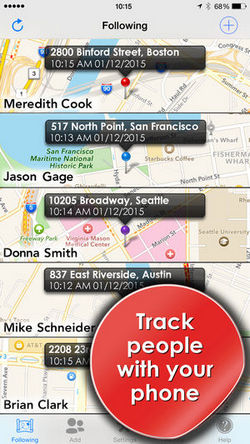 location tracker app - Phone Tracker for iPhones (track people with GPS)