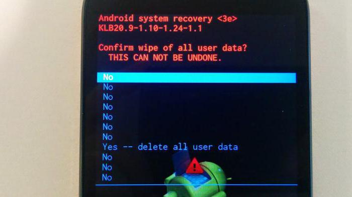 android system recovery 3e команды нет