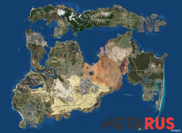 Карта всех городов GTA