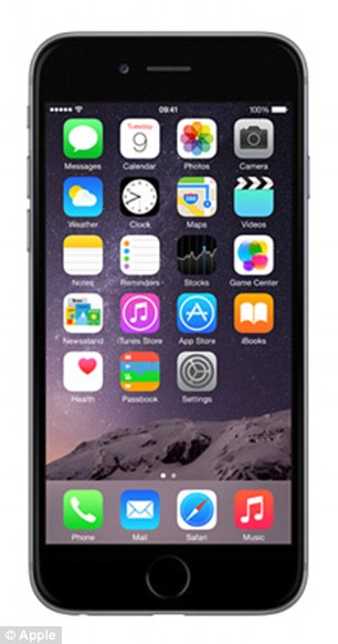 Apple’s iPhone 6 (left) has a 4.7-inch (12cm) screen
