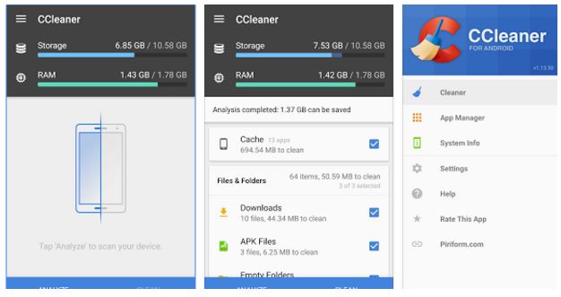 CCleaner - Best Android Cleaner Apps and Junk File Cleaner