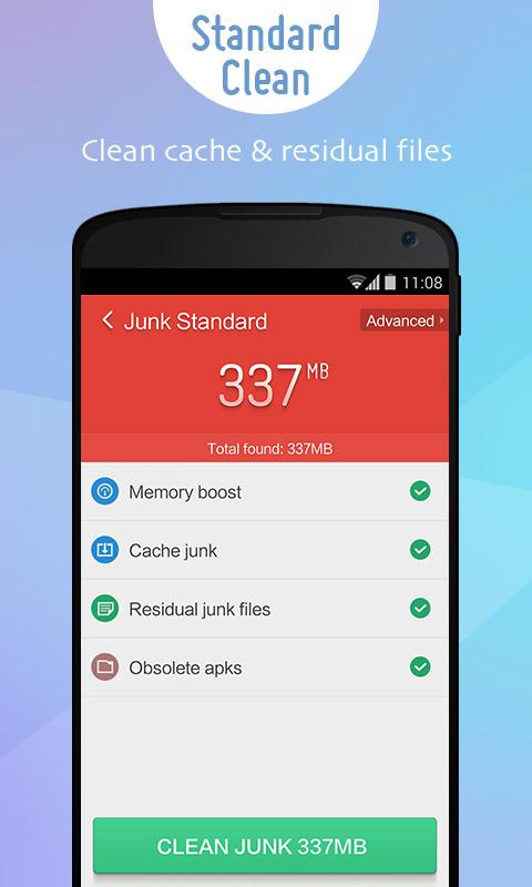 delete junk files on android