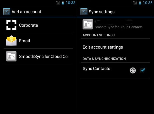SmoothSync for Cloud Contacts