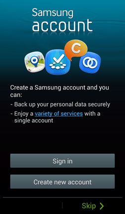 how to create a samsung account