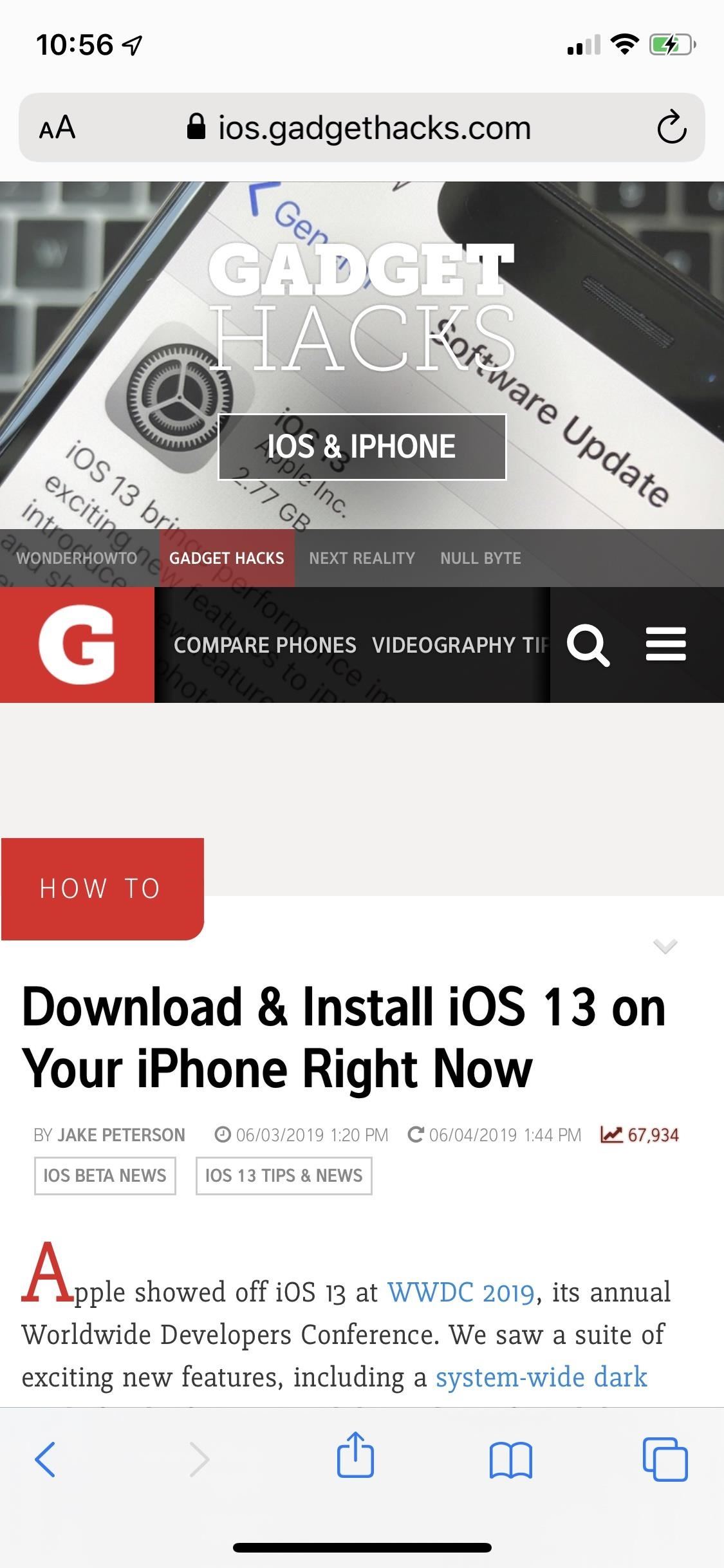 How to Take Scrolling Screenshots of Entire Webpages in iOS 13
