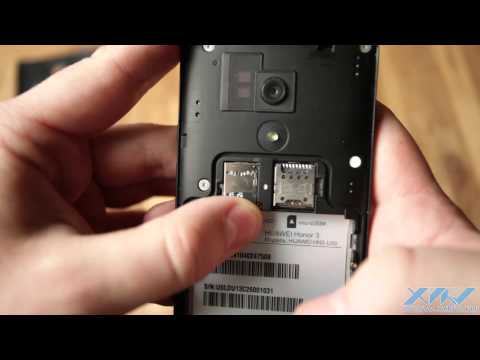 Как вставить SIM-карту в Huawei Honor 3 (XDRV.RU)