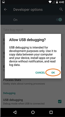 Step 4: USB debugging