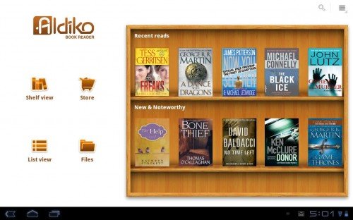 Aldiko Book Reader - программа для чтения книг на планшете
