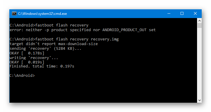 fastboot flash recovery ok!