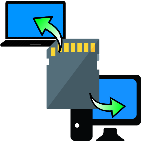 как вставить карту памяти в компьютер или ноутбук