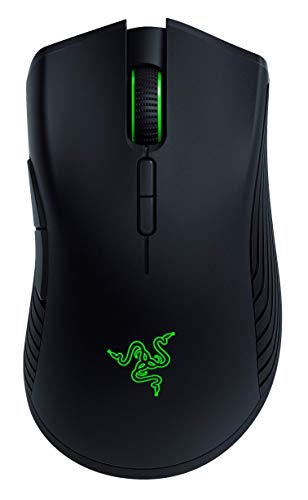 Razer Mamba Wireless Gaming Mouse: 16,000 DPI Optical Sensor - Chroma RGB Lighting - 7 Programmable Buttons - Mechanical Switches - Up to 50 Hr Battery Life