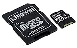 Kingston Canvas Select 64GB microSDHC Class 10 microSD Memory Card UHS-I 80MB/s R Flash Memory Card with Adapter (SDCS/64GB), Black