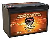 VMAX MR127 12 Volt 100Ah AGM Deep Cycle Maintenance Free Battery Compatible with Boats and 40-100lb, minnkota, Cobra,