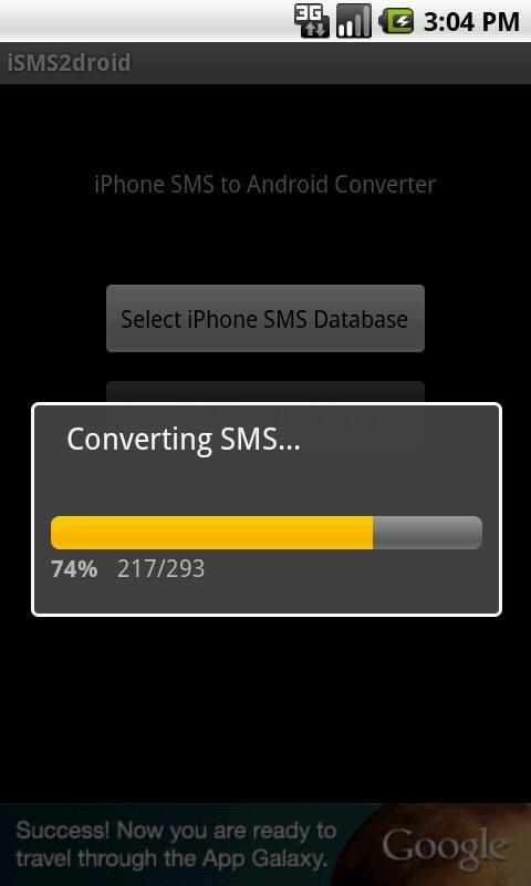 step 6 to transfer SMS from iPhone to Android 