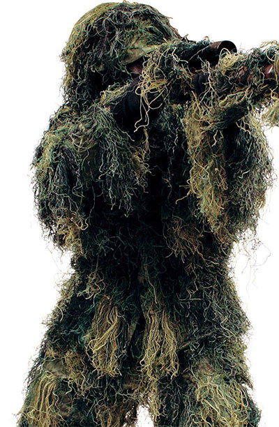 Ghillie suit to disperse heat signature