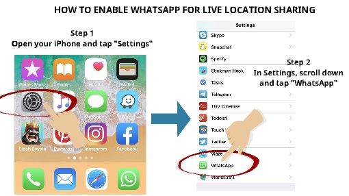 How to enable Whatsapp for live location sharing