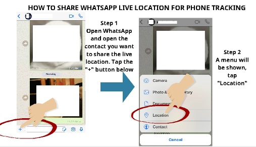 How to share whatsapp live location 1