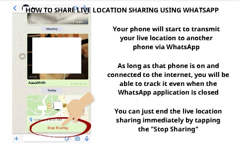How to share whatsapp live location sharing 3