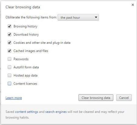 How to Clear Google Chrome browsing data