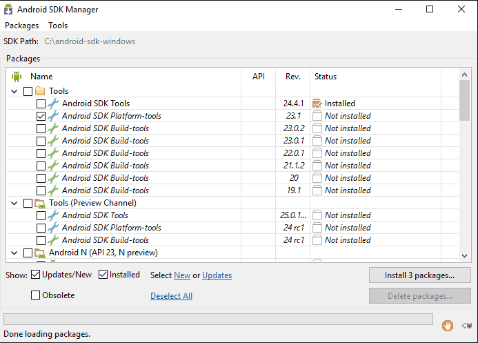 Установка Android SDK Platform Tools