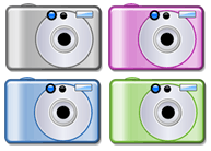 colorful cameras