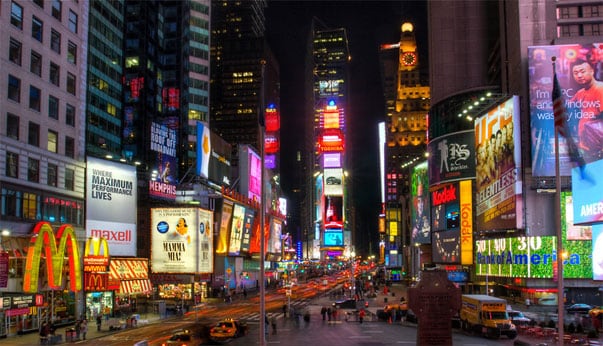 Times Square в HDR