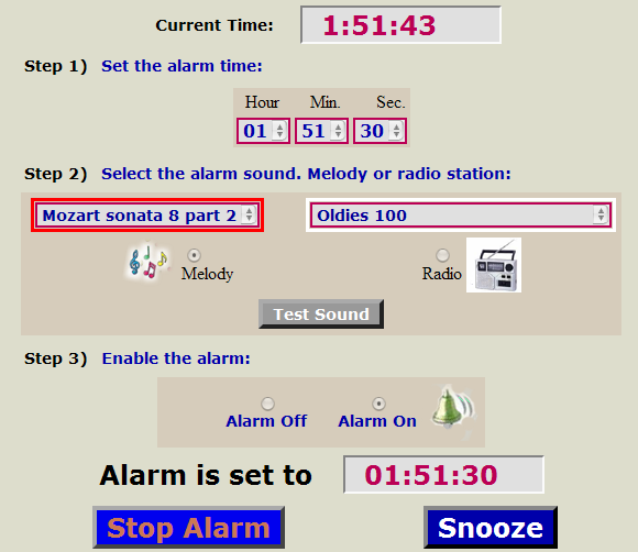 online alarm radio