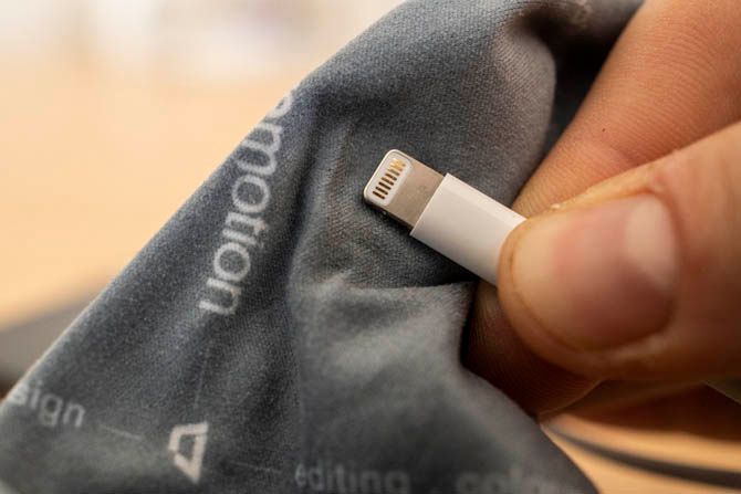 Improve connections with a clean Lightning cable