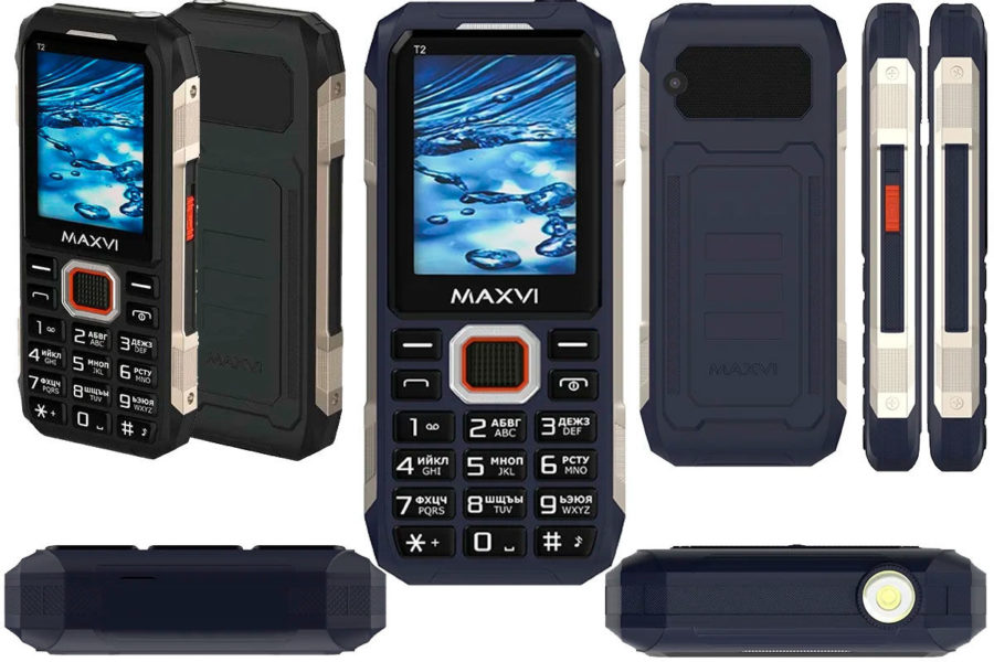 Хороший защищенный кнопочный телефон Maxvi T2